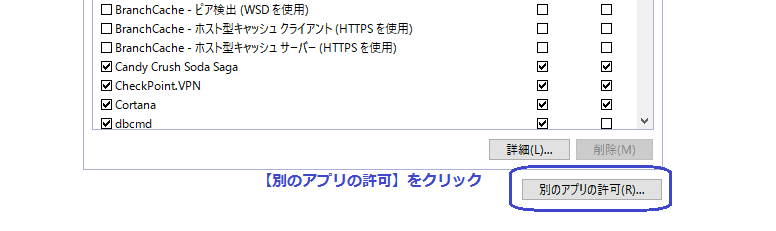 許可されたアプリ画面その2